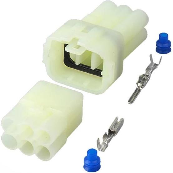 1 Set 6 Pin HM 090 Automotive Motorcycle Electrical Connector Female Or Male Socket For 6189-6171 6180-6181(Army green,5 Sets)