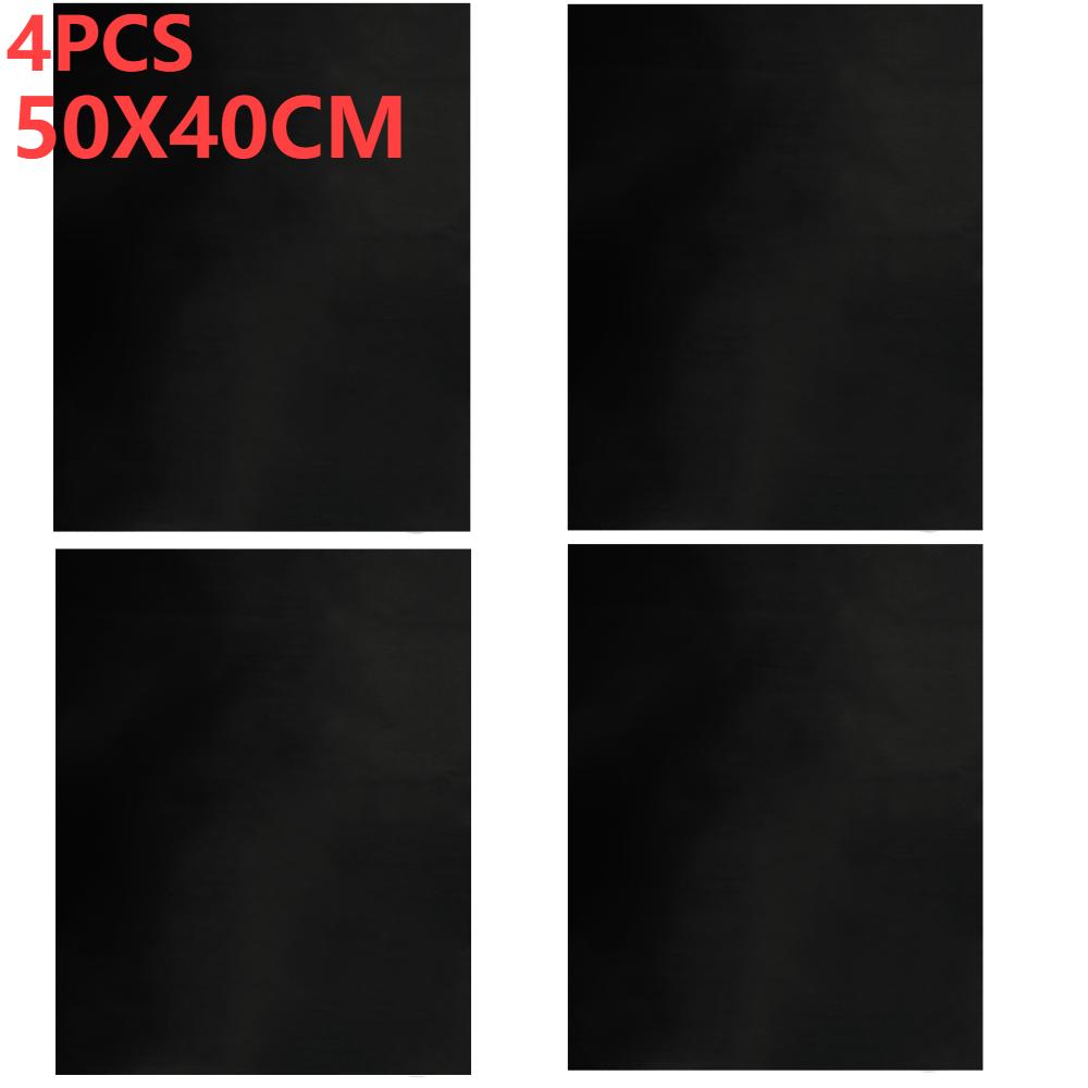 1-5PCS 40x50/33X40cm Oven Liners Grill Mat On Stick BBQ Grill Liners Reusable Arbecue Baking Liners Cook Pad Microwave Oven Tool