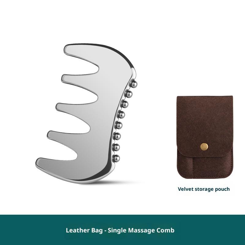 Stainless Steel Gua Sha Massage Tool – Facial and Body Scraping Plate for Neck, Back, and Facial Therapy