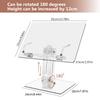 Acrylic Desktop Holder 180° Rotation Liftable Adjustable Swivel Tablet Stand Transparent for iPad Cookbook Textbook Magazine
