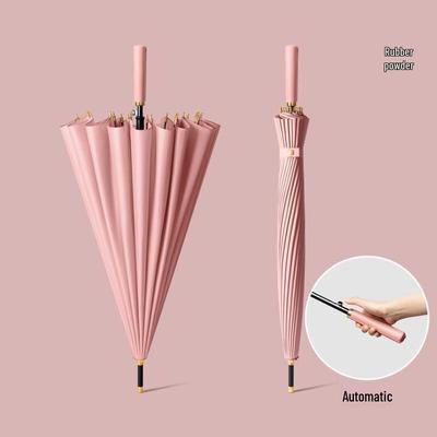 OIMG Large Automatic Windproof Straight Umbrella