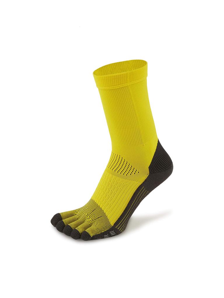Tabio Football Sizes Yellow Five-Toe Socks, 25-27cm,