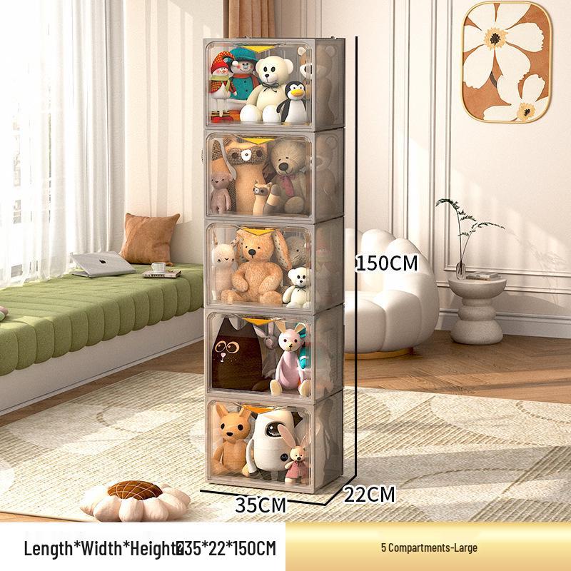 Transparenter Plüschtier-Aufbewahrungskorb und Ausstellungsbox