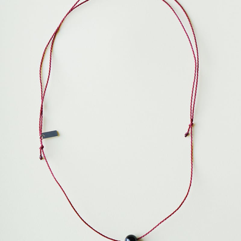 OURPIERRE BLACK BALL ROPE NECKLACE