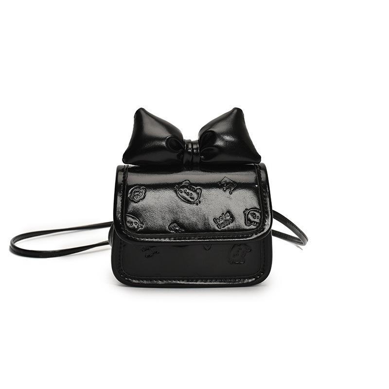 Hot-selling new Korean cute girl style bow mini square bag fashionable versatile embossed messenger bag women