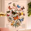 Tapestry Butterfly Accnicc Vertical Vintage Floral Flower