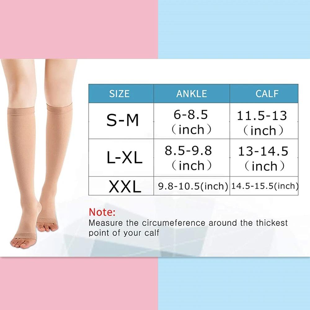 Compression Socks Medical Prevent Varicose Veins Toeless Support Hose for Women Men