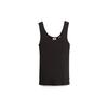 Levis Slim Fit Solid Color Sleeveless Tank Top Women Tops Black A5906-0000