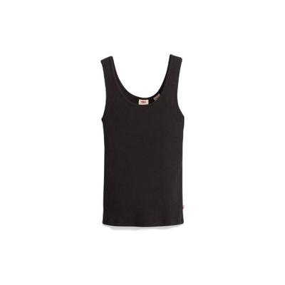 Levis Slim Fit Einfarbig Ärmelloses Tanktop Damen Tops Schwarz A5906-0000