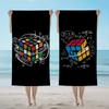 R-RubiksS C-CubeS Towel Textile Bathrobe Beach Quick-Drying Lightweight Portable Camping Swim Pool Travel
