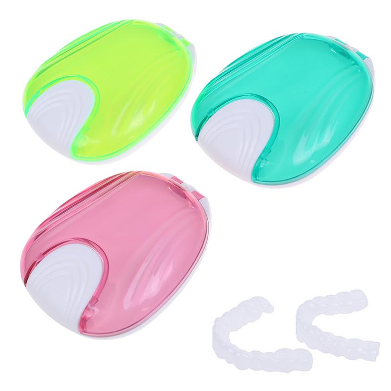 1Pcs Dental False Teeth Cleaning Box Denture Bath Container Retainer Holder Case