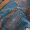 Spring Jacquard High Quality Color Woven Cotton Double Layer Gauze Sleeping Robes for Women Medium Length Yukata Bathrobe