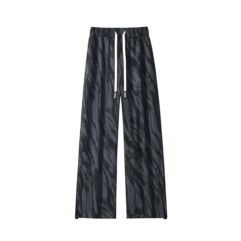 Autumn New Corduroy Printed Straight Trousers Sports Casual Trousers Wide-leg Trousers M-XL One Piece Is Available.