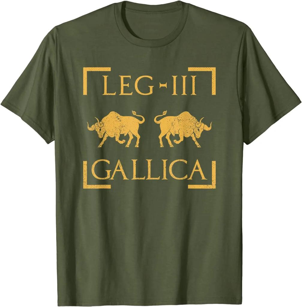 Legio III Gallica Bull Emblem RoUnisex Legion TShirt 100 Cotton ONeck Summer Short Sleeve Casual Unisexs Tshirt Size S3XL