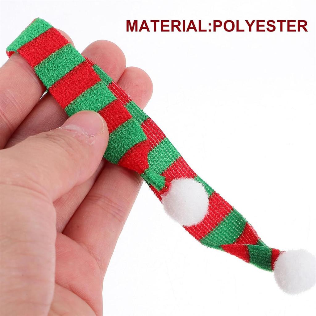 Creative Christmas Wine Bottle Decoration Scarf Wine Bottle Toppers for Party Table Decorations and New Year Gifts