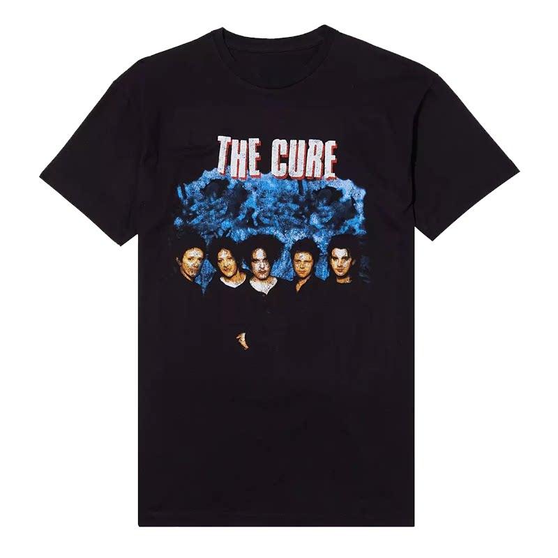 

Y2k The Cure Bands Nonmainstream Rockpunk Printed Oversized Pure Cotton Shortsleeved Tshirt for Both Men and Women 2XL