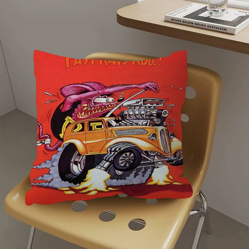 Funny R-Rat F-Fink Pillow Gift Home Office Decoration Bedroom Sofa Car Cushion Cover Case 45x45