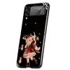 Genshin Impact Klee Cover Phone Case For Samsung Galaxy Z Flip 7 6 5 4 3 5G Flip7 Flip6 Flip5 Flip4 Flip3 Black Fundas Shell Gal
