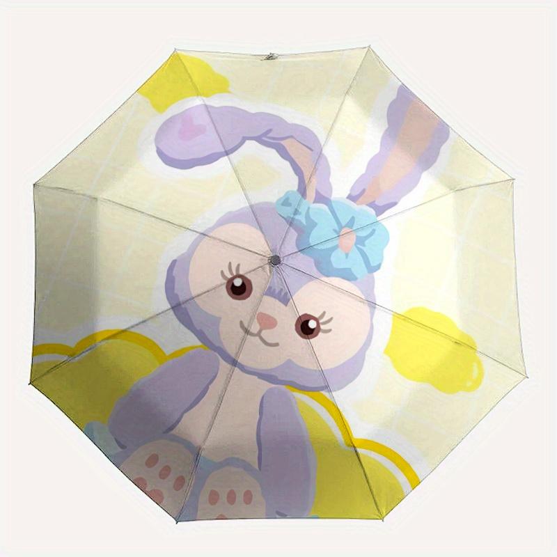 1pc StellaLou Automatic, Foldable Compact Umbrella Vibrant Motif, Casual Style, Sturdy Iron Frame, Essential for fans a015