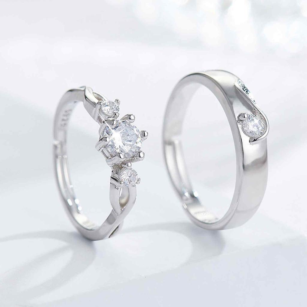 Minimally Open Mouth Couple Ring For Men And Women