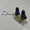 Fruit Keycap Stress Relief Clicker Keychain Mini Vegetable Pendant Keyboard Button Keyring Decompress Fingertip Keyring