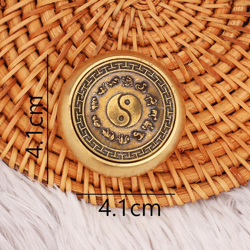 Brass Double-Sided Spinning Good Fortune Fingertip Decompression Toy