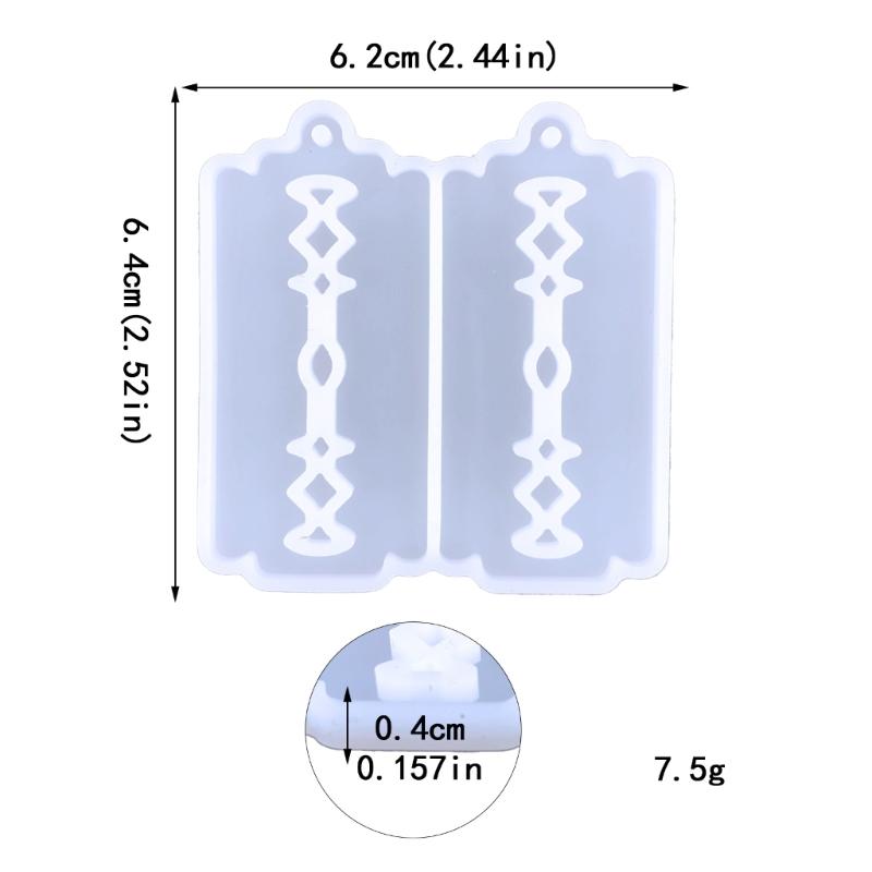 Diy Crystal Irregular Blade-shaped Mold Ear Pendant Drop Glue Mold Keychain Pendant Silicone Mold for Jewelry Making