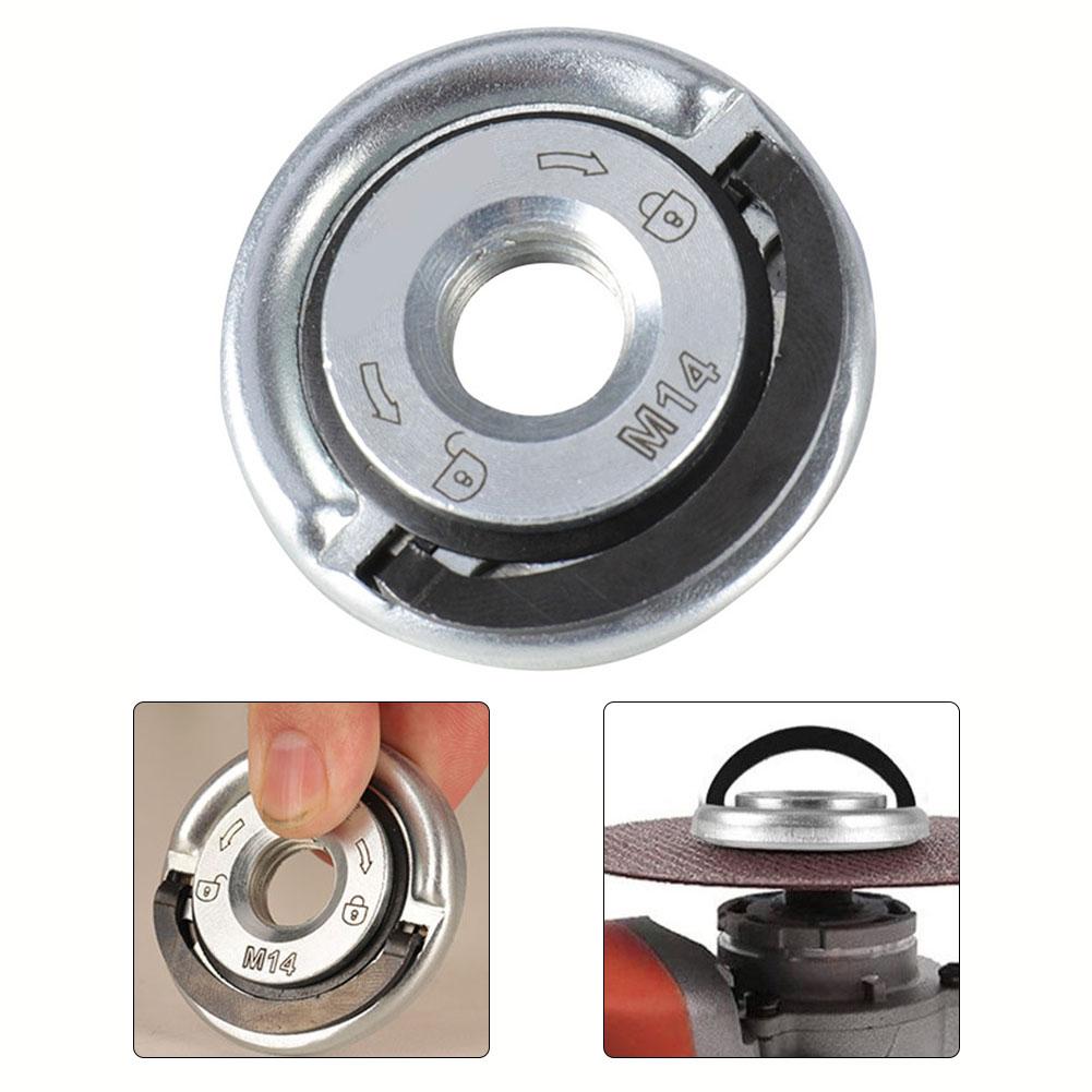 Angle Grinder Pressure Plate Quick Release Self-locking Universal M14 Angle Grinder Nut Power Chuck Angle Grinder Accessories