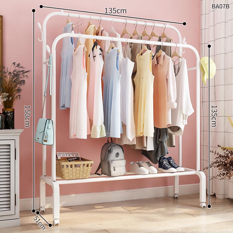 Multi-Functional Clothes Rack: Standing Drying & Coat Hanger for Bedroom, Dorm, or Balcony.