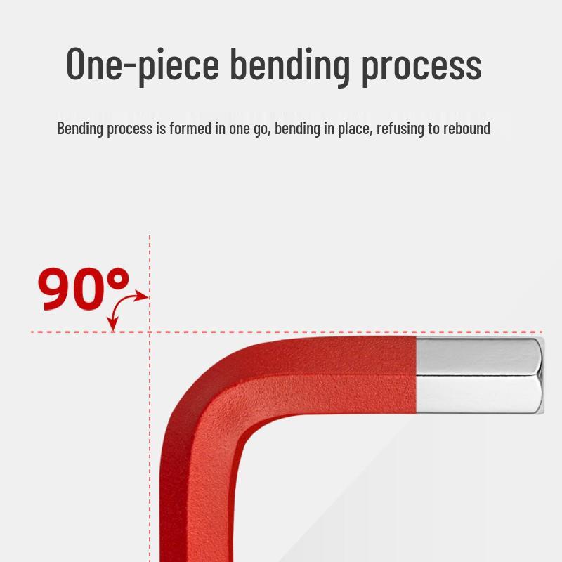 Colored Hex Key Set with Multifunctional 6-Point Screwdriver