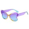 New Vintage Butterfly Sunglasses Women Men Brand Round Sun Glasses Big Eyewear  for Male Female Special Shaped