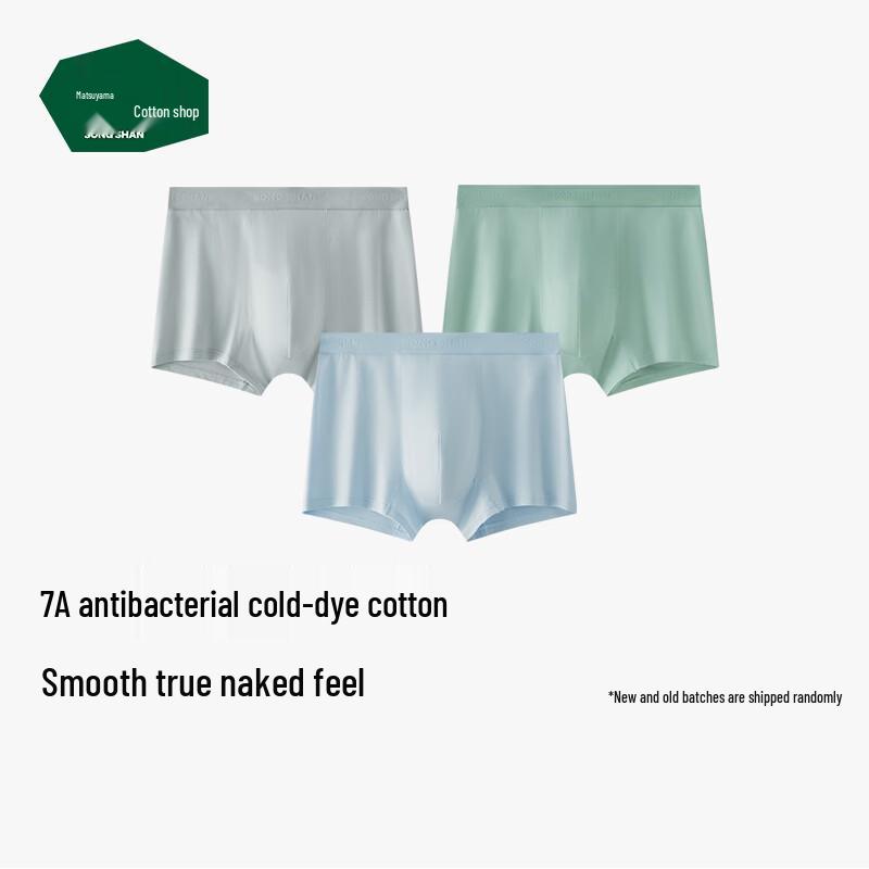 Songshan Cotton Men's Antibacterial Breathable Mesh Boxer Briefs