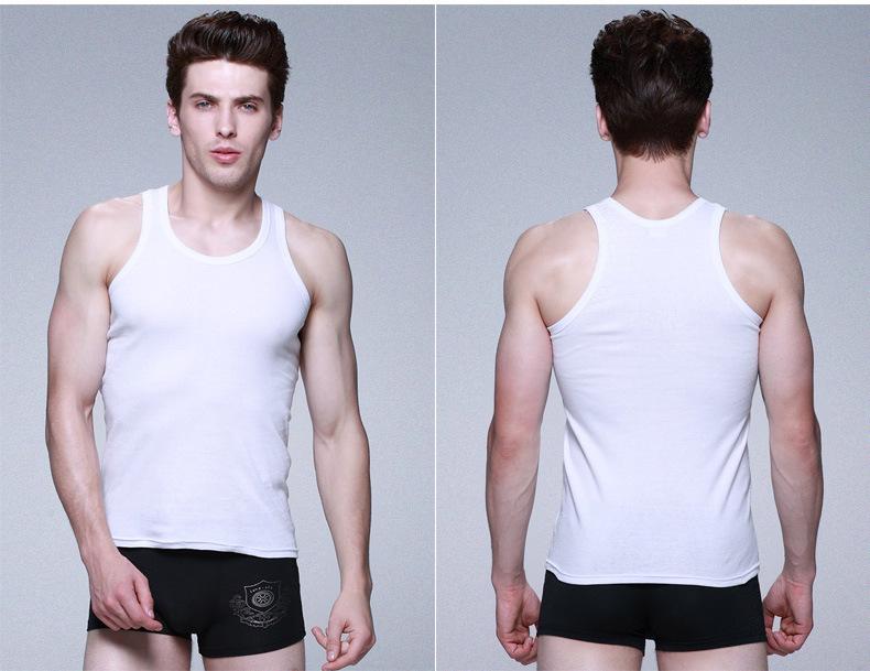 Men's Lightweight Breathable Cotton Y-Back Tank Top for Fitness and Sports