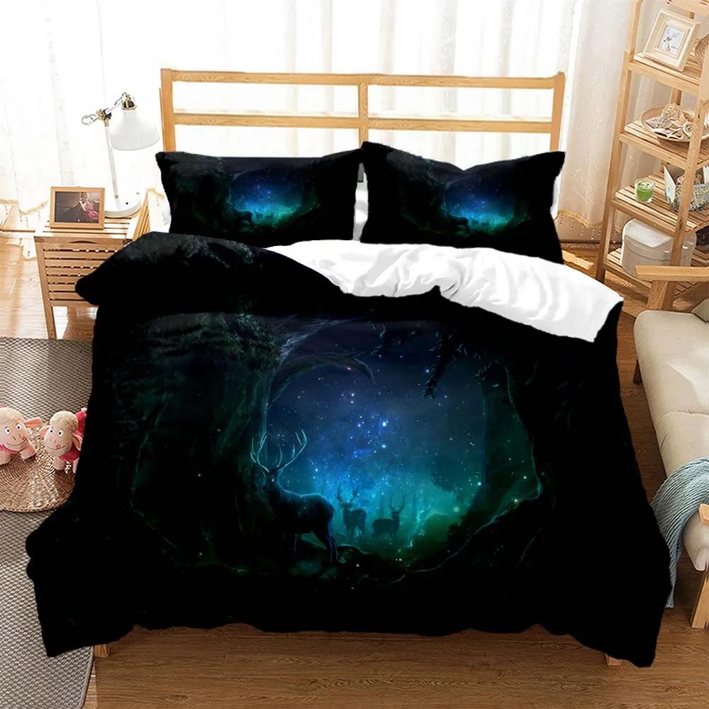 Comforter Elk God Of Luck Soft And Comfortable Customizable Comforter Bedding Sets Bedding Set Luxury Personalized Bedding