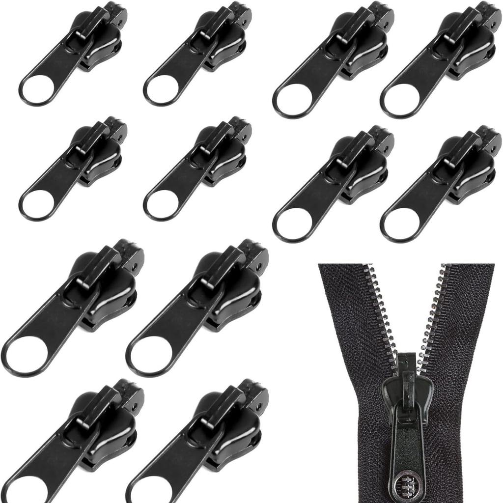 36/12/6pcs Instant Zipper Sliders Universal Instant Fix Zipper Repair Kit Replacement Zip Slider Teeth Rescue New Design DIY Sew