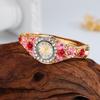 Damenarmbanduhr im koreanischen Stil mit Diamant-Intarsien - Trendiges K-Gold-Design
