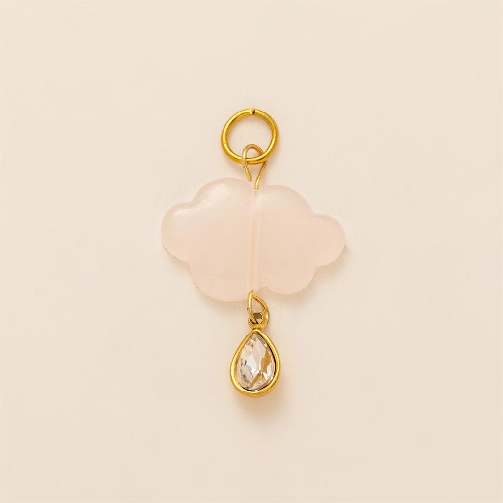 Stainless Steel New Color Cloud Pendant Accessories DIY Gold-plated Color Preservation
