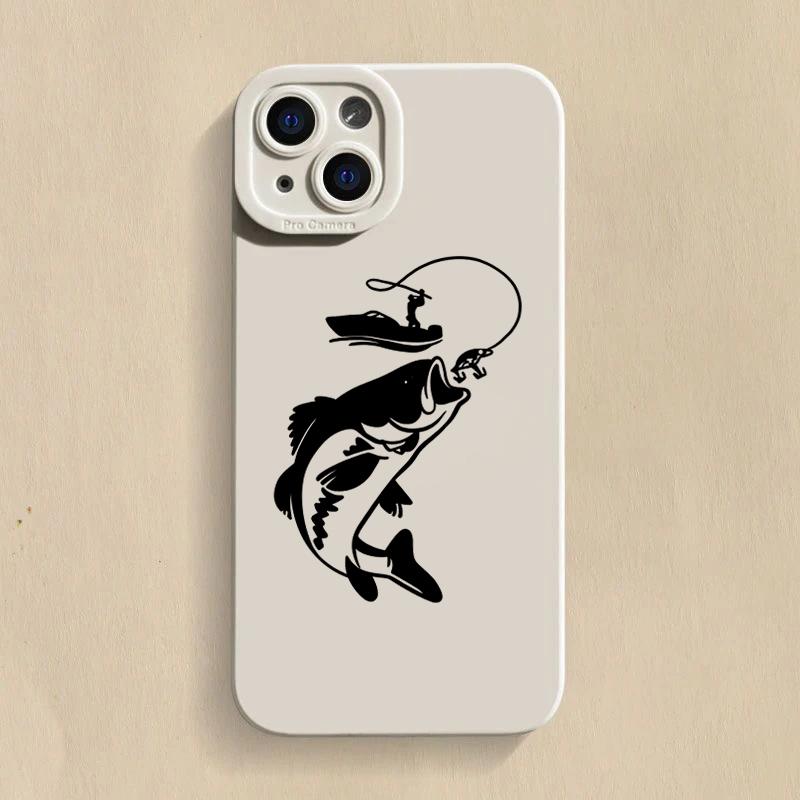 

Fishing Print Pattern Design Protective Cover for iPhone 17 16 15 14 13 12 11 16E Series Pro Max Plus iphone 14 ProMax