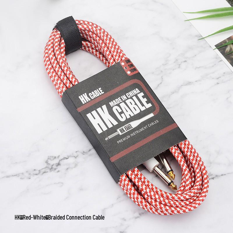 Gitarren-Rauschunterdrückungs-Nylon-Geflecht-Effektpedal-Verbindungskabel für E-Gitarren und Akustikgitarren