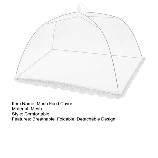Síťovaný kryt na jídlo pro piknik, kempování, velký pop-up stan, deštník, skládací, opakovaně použitelný, síťované kryty pro venkovní BBQ párty
