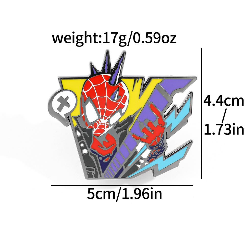 89 Spider-Man Alloy Brooch Marvel Superhero Spider-Man Metal Badge Backpack Jacket Personalized Decoration