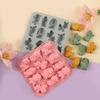 12 Cavity 6 Kinds Cartoon Animal Shaped Chocolate Silicone Molds Diy Handmade Dessert Pudding Jelly Cake Baking Molds