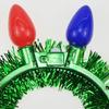 Weihnachts-LED-Haarreif mit Glühbirnen- und Lametta-Form für Erwachsene Styling Haar Zubehör