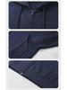 Men's 300g Antibacterial Zipper Hoodie - Simple, Casual, Solid Color, Lightweight Cardigan for Spring & Autumn
