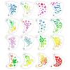 16Pcs Durable Pet Plastic Washable Template Reusable Face Painting Stencils With Assorted Floral Spiderweb Heart Designs