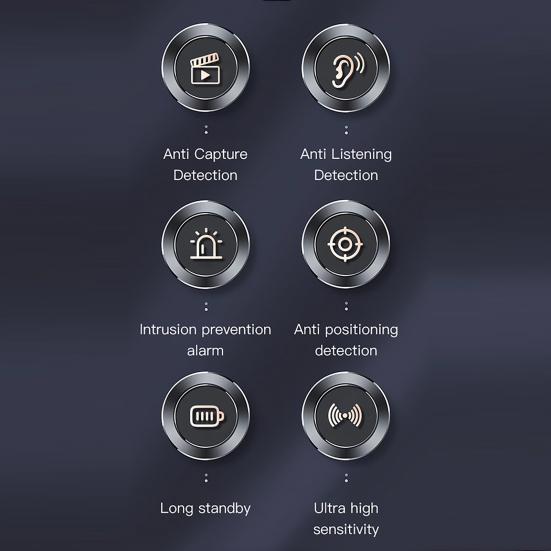 Signal Detector GPS Tracking Detector 3 Modes Advanced Chip Portable Sound And Vibratory Alarm Anti-Positioning Mini Camera Surveillance Threat