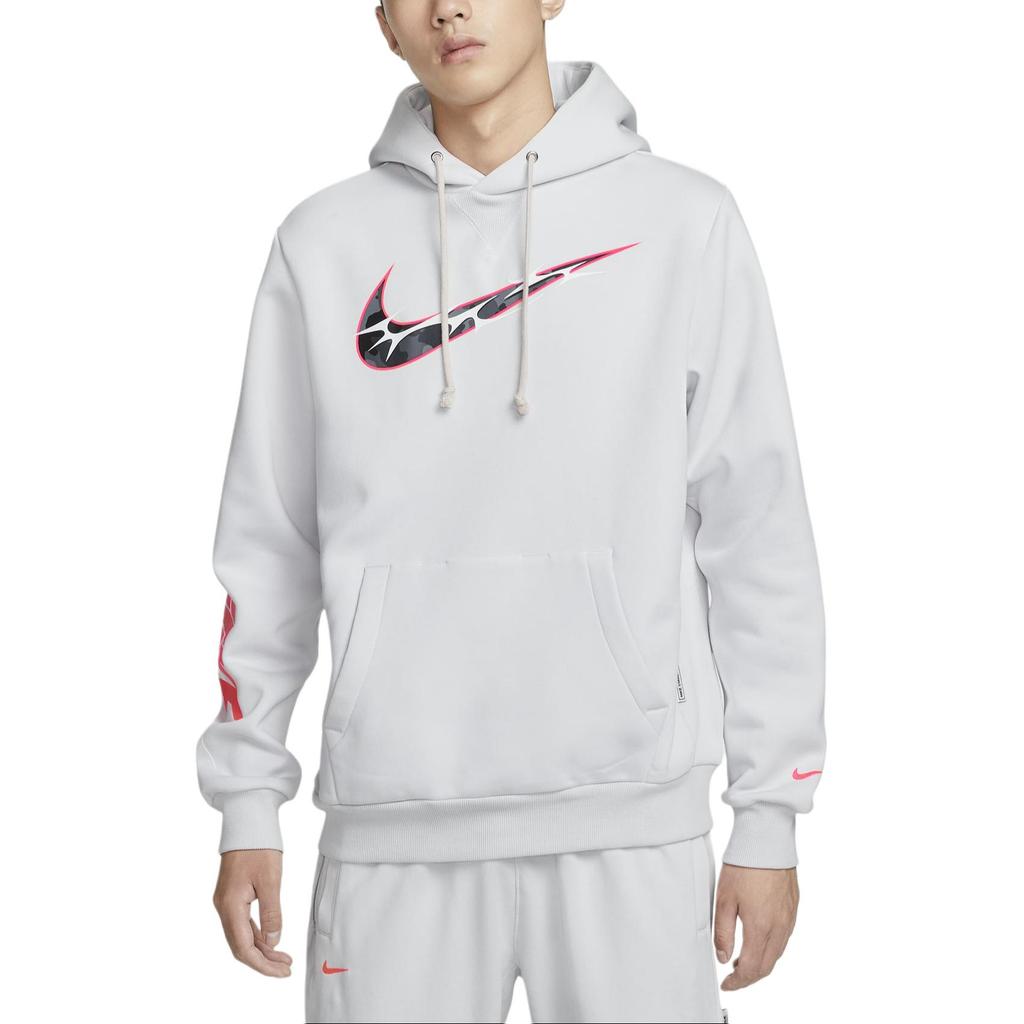 Nike Therma-Fit Standard Issue Casual Comfortable Warm Fleece Hoodie Men hoodies Light-Silver-Gray HQ4746016