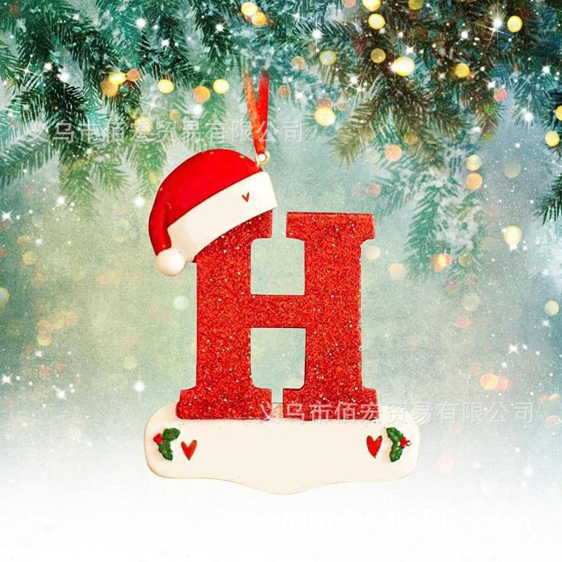 1pc Christmas Tree Decoration for Home 2025 Letter Pendant Pendant Xmas 2026 New Year Decor Ornament Noel supplies accessories