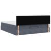 Enjoy a restful night s sleep with this Ottoman bed with mattress in dark gray 160 x 200 cm velvet
