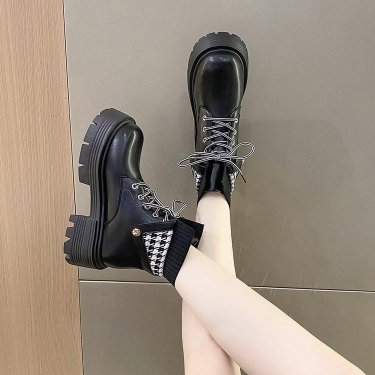 Botas Mujer Plataforma Botines De Moto Mujer Otoño Invierno Zapatos Mujer Goth Botas Cortas